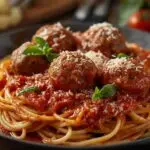 Almôndegas ao Sugo com Espaguete