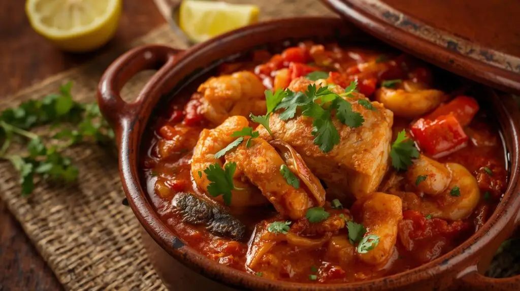 moqueca de peixe e camarão