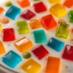 Gelatina Colorida com Creme Mosaico