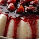 Manjar Branco com Calda de Ameixa